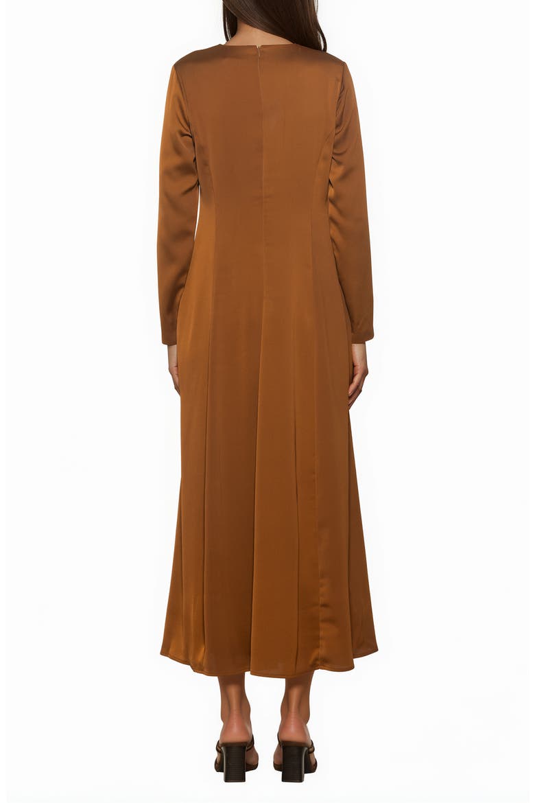 Ismerie Fit and Flare Maxi Dress, Alternate, color, BROWN