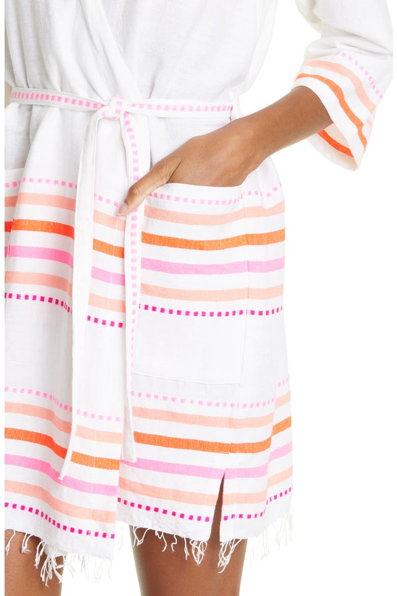 Eshe Cotton Blend Robe, Alternate, color, PINK