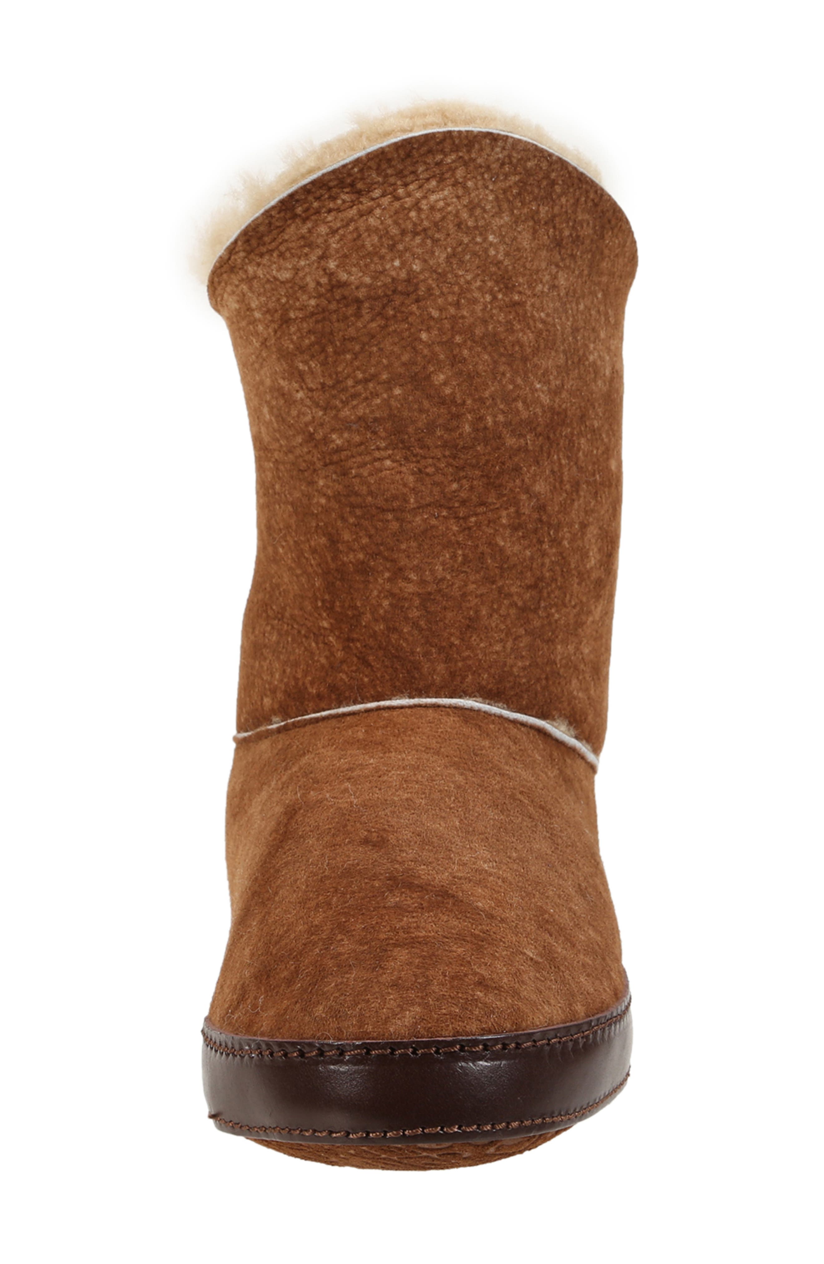 Ross & Snow Gemma Genuine Shearling Slipper Bootie, Alternate, color, 