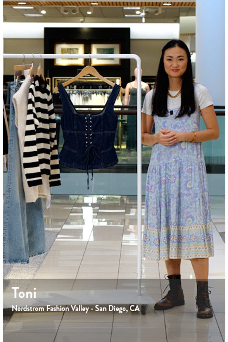 x Kacey Musgraves Dallas Organic Cotton Blend Denim Corset Top video