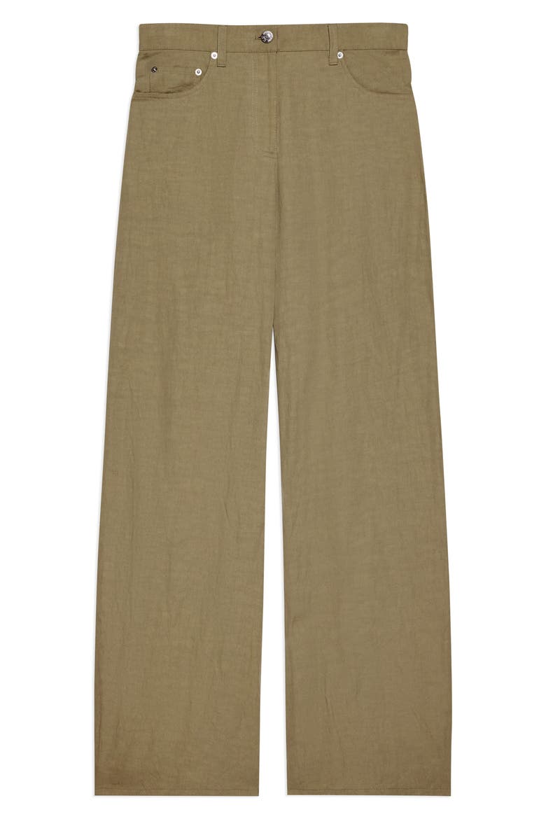 Cotton Blend Bootcut Pants, Alternate, color, WARM SAGE