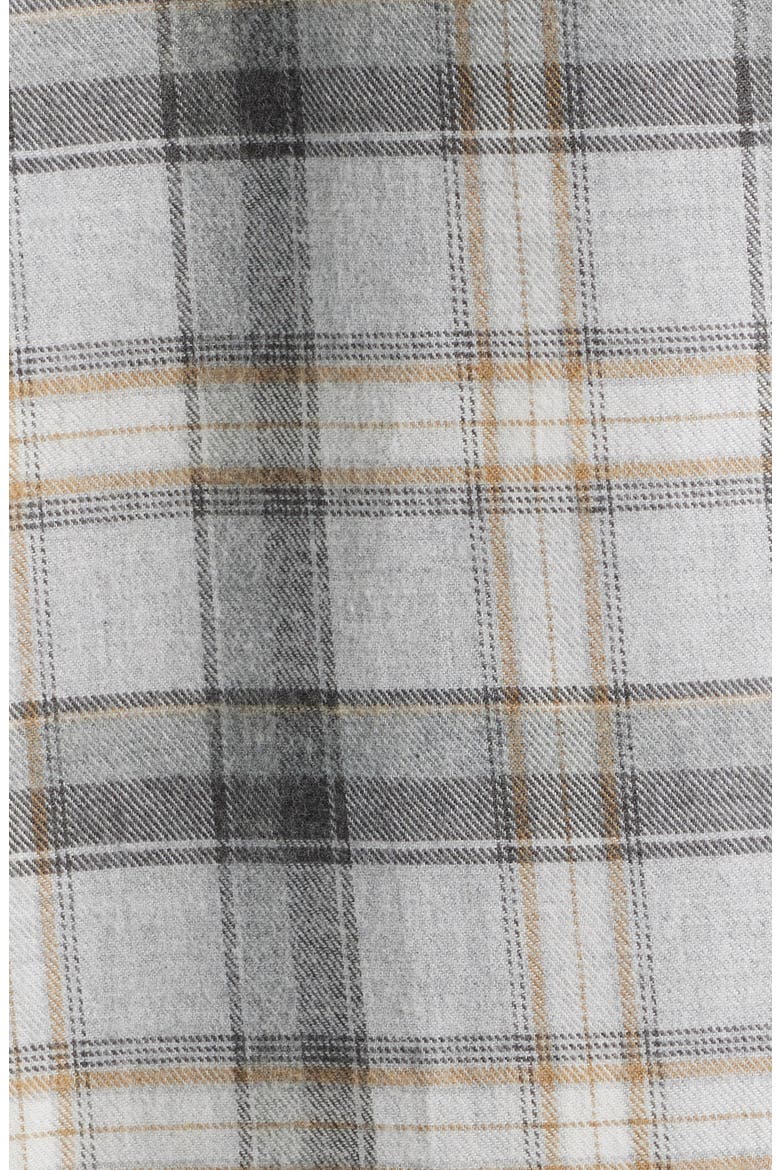 Owen Relaxed Fit Plaid Cotton Flannel Button-Up Shirt, Alternate, color, MEDIUM GREY