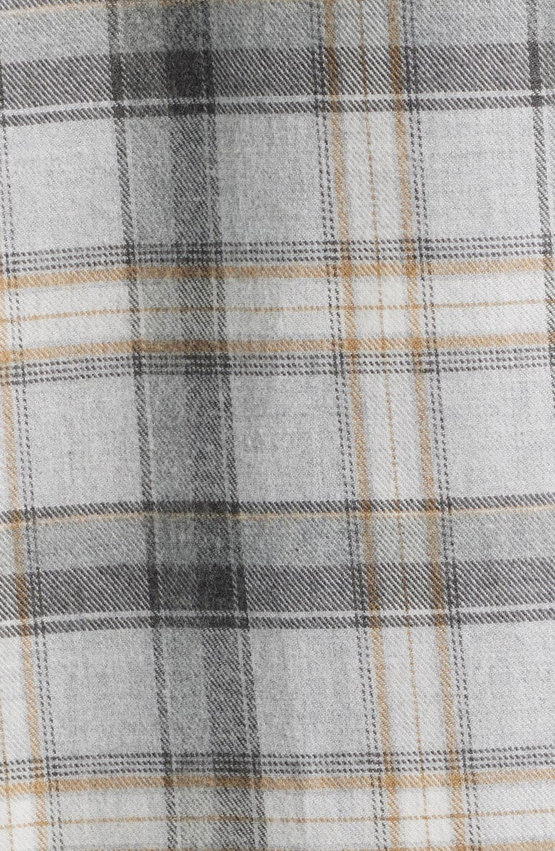 BOSS Owen Relaxed Fit Plaid Cotton Flannel Button-Up Shirt, Alternate, color, Medium Grey