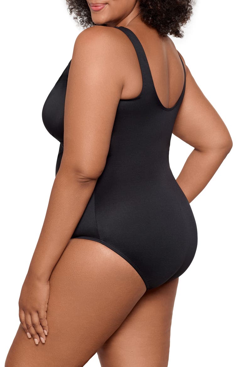 Solid Revele One-Piece Swimsuit, Alternate, color, BLACK
