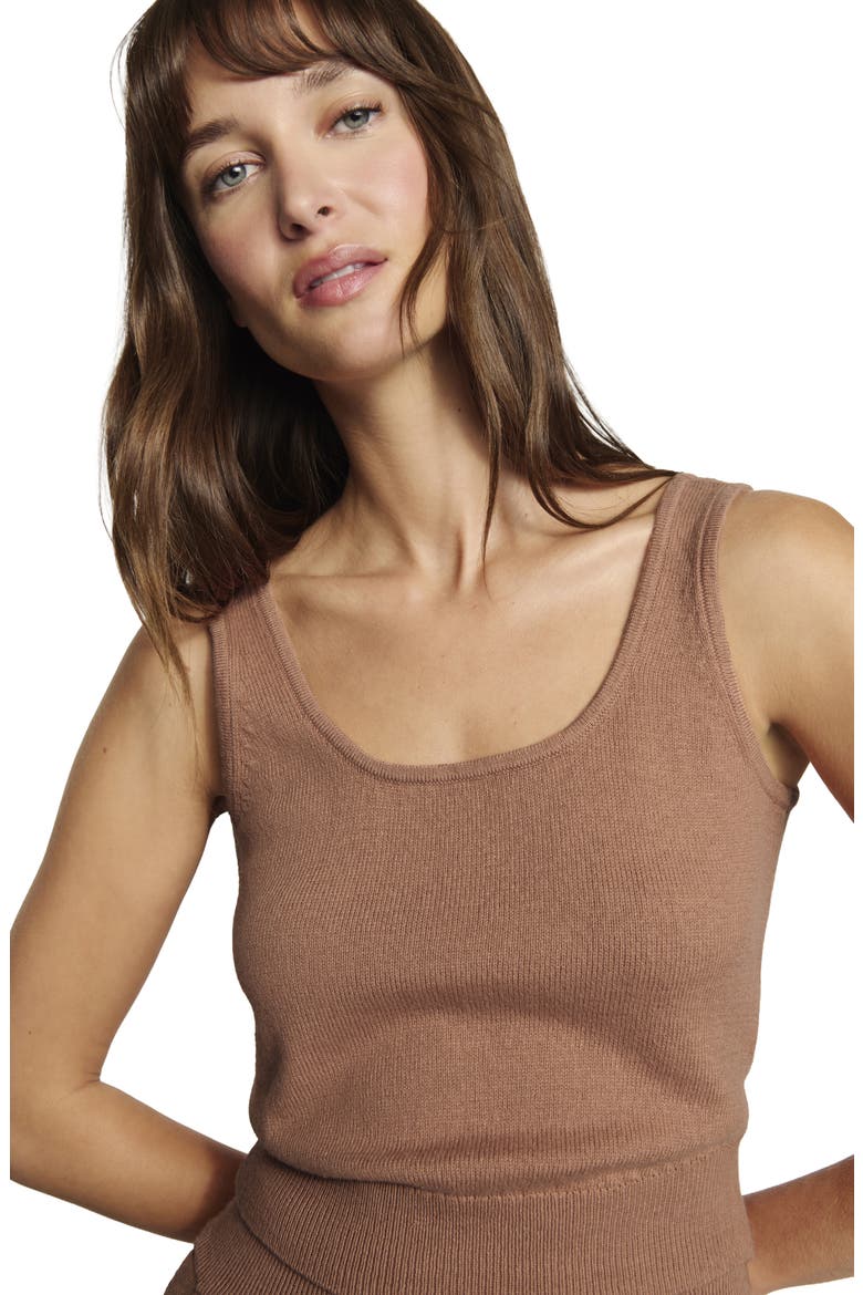 Sweater Knit Tank, Alternate, color, HAZELNUT