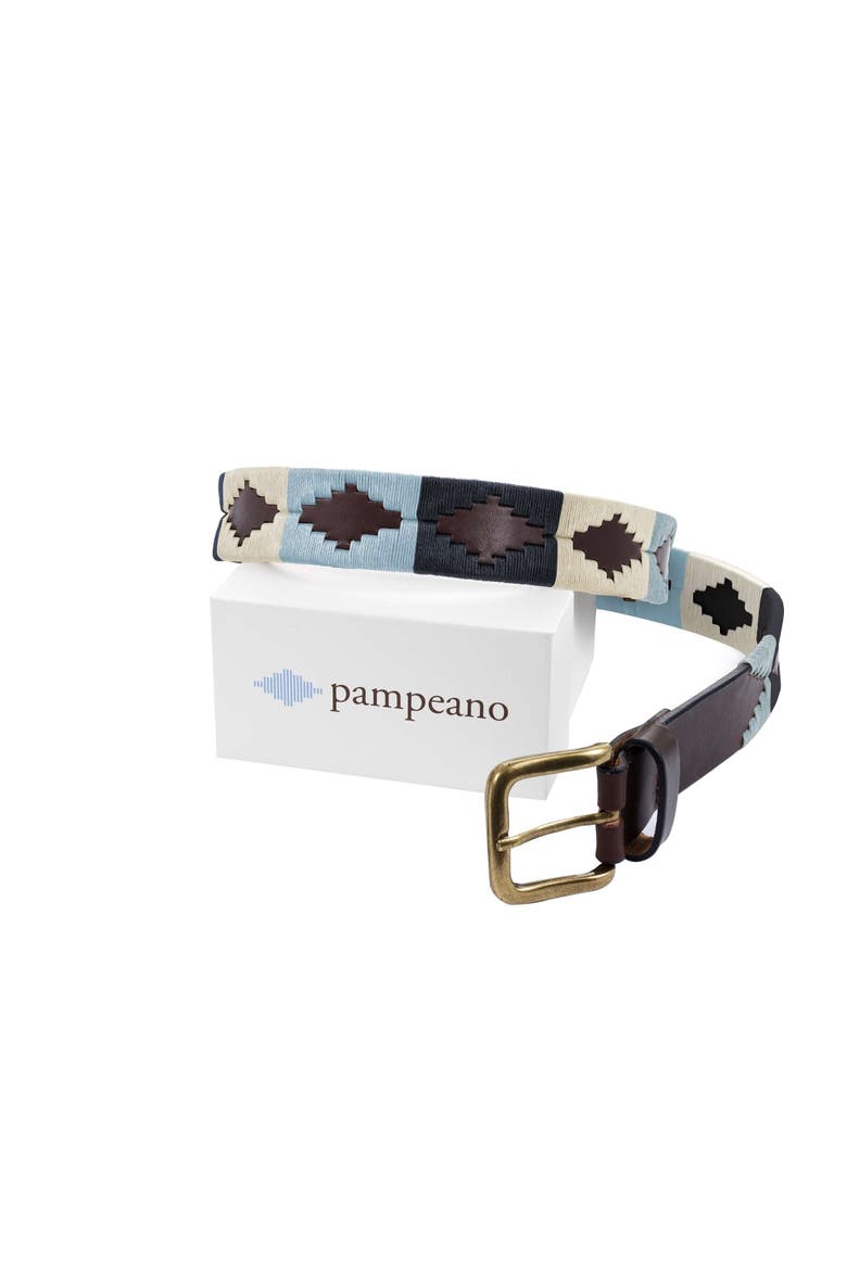 Sereno Belt, Main, color, Brown/Navy/Light Blue/Cream
