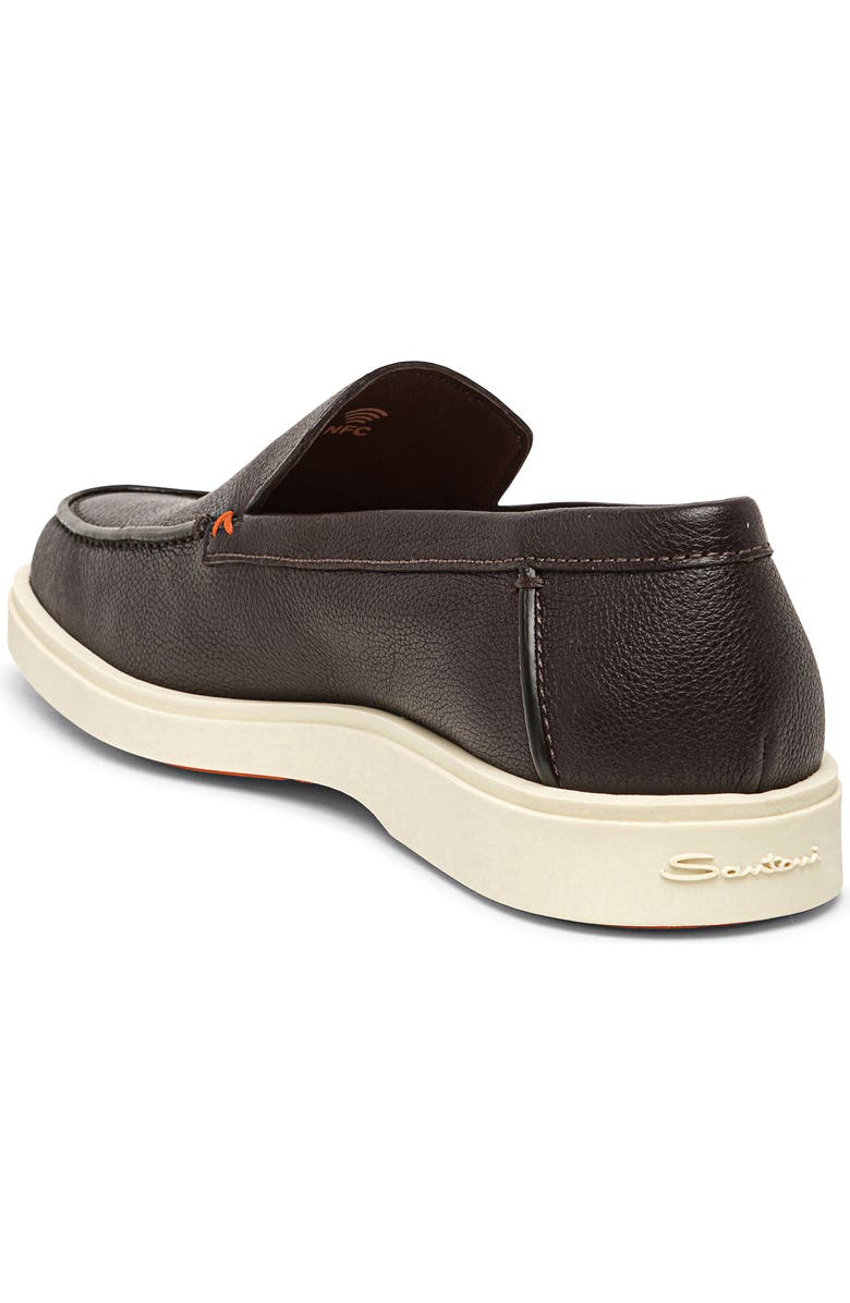 Santoni Botanist Slip-On Shoe, Alternate, color, Dark Brown Leather