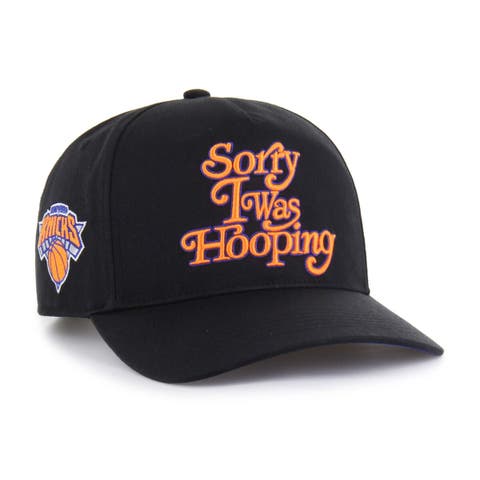 Men's Brand Seen by '47 Black New York Knicks Sorry I Was Hooping Hitch Adjustable Hat