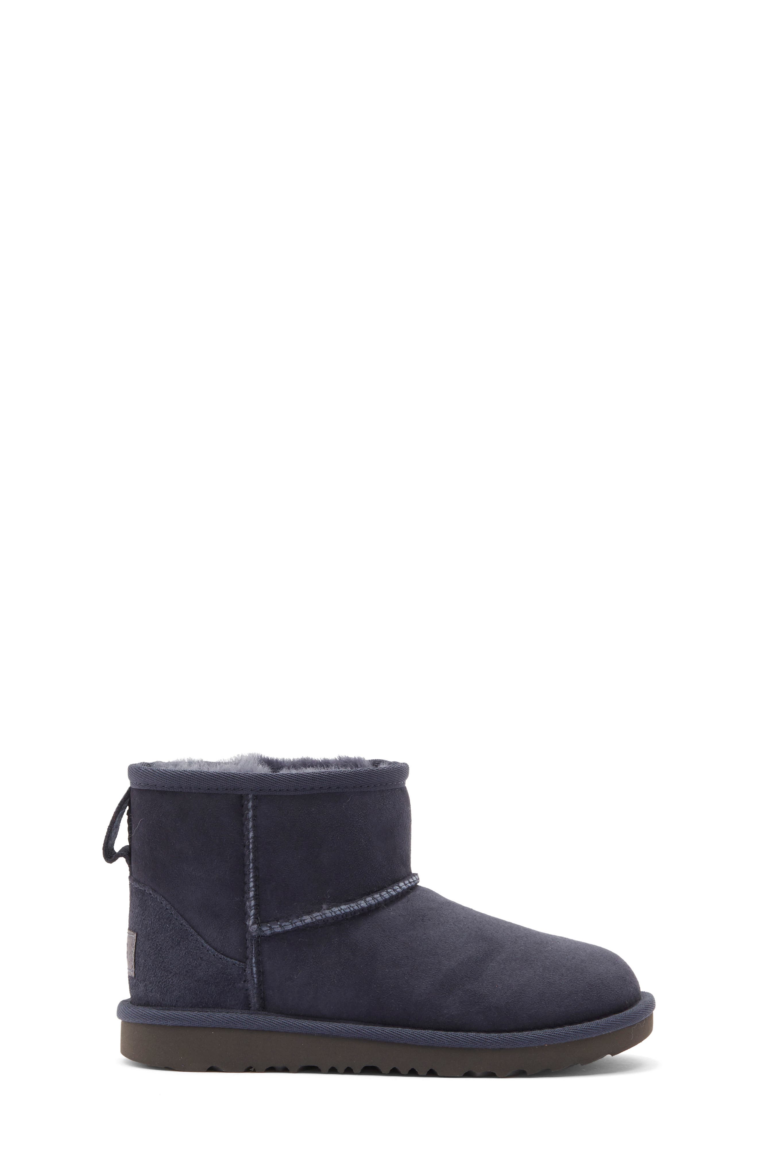 Kids' Classic Mini II Water Resistant Genuine Shearling Boot, Alternate, color, EVE BLUE