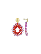 LOTT.gioielli CE SI Drop Crystall S w/ Sequins - Neon Flare/Lilac #108-B