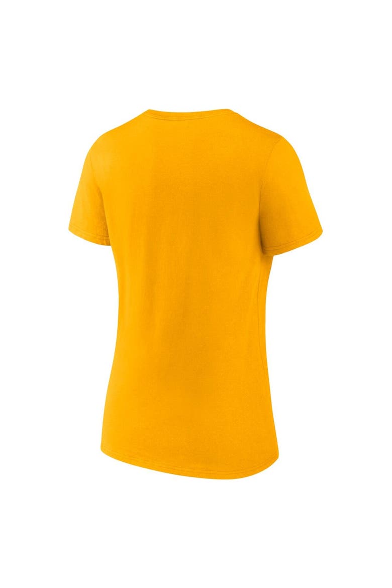 Women's Fanatics Branded Gold St. Louis Blues Authentic Pro Core Collection Secondary Logo V-Neck T-Shirt, Alternate, color, Gold