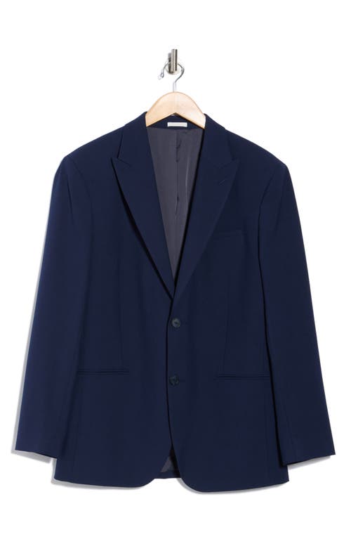 Nordstrom Rack Solid Peak Lapel Silk Sport Coat In Blue