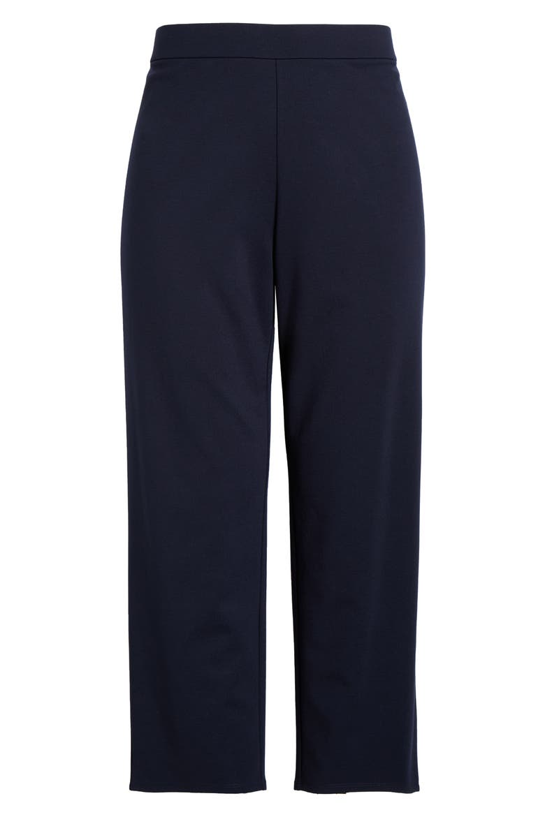 Double Knit Ankle Straight Leg Pants, Alternate, color, INK