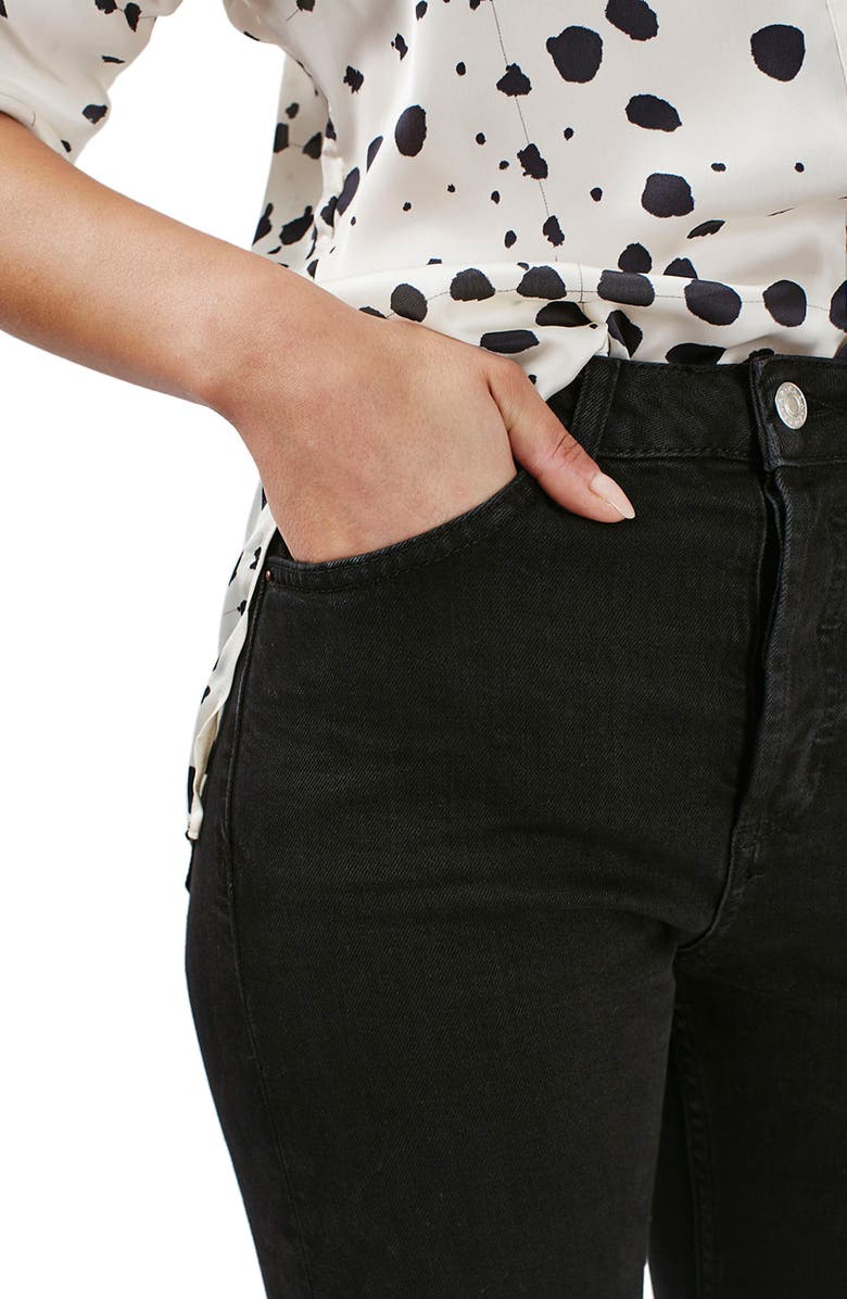 Topshop Raw Hem Straight Leg Jeans, Alternate, color,