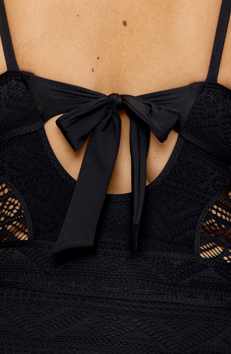 Becca Etc. Color Play One-Piece Swimsuit, Alternate, color, Black