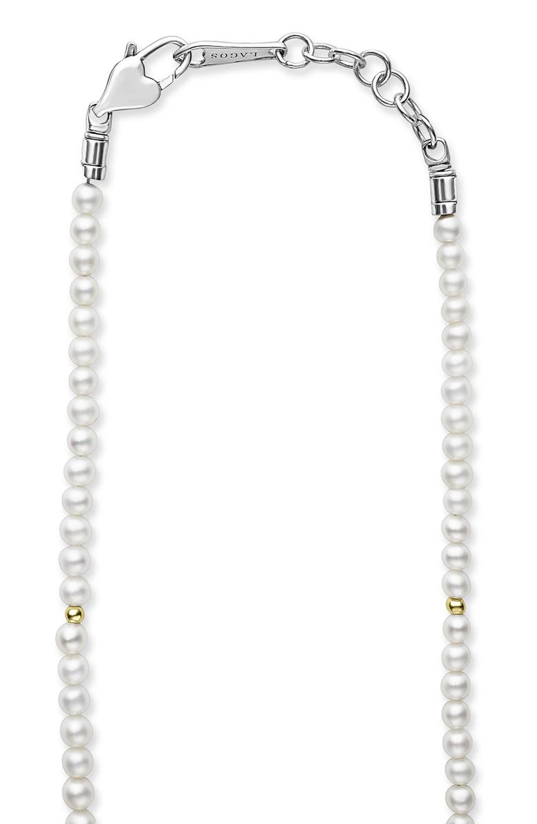 LAGOS Kids' Cultured Pearl Necklace, Alternate, color, Silver