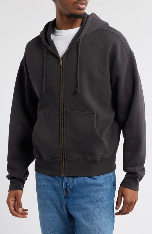 Elwood Core Oversize Terry Full Zip Hoodie In Black