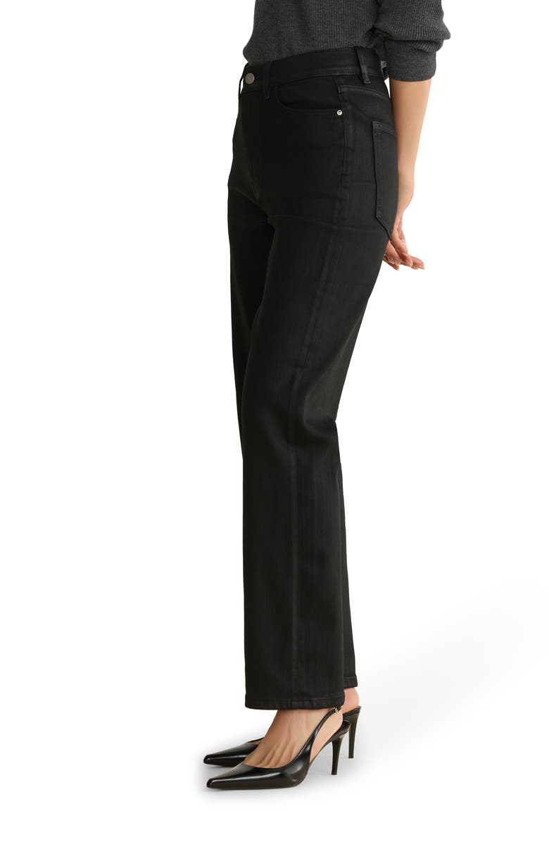 WARP+WEFT ASE Coated High Waist Straight Leg Jeans, Alternate, color, Coated Noir