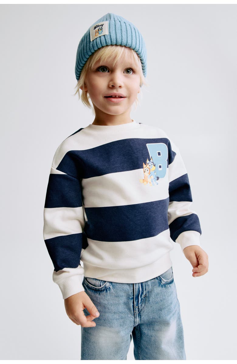 H&M Oversized Printed Sweatshirt, Alternate, color, Navy Blue/Bluey