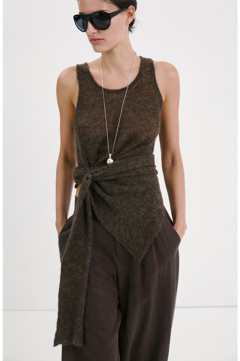 Pleated Baggy Pants, Alternate, color, CHOCOLATE