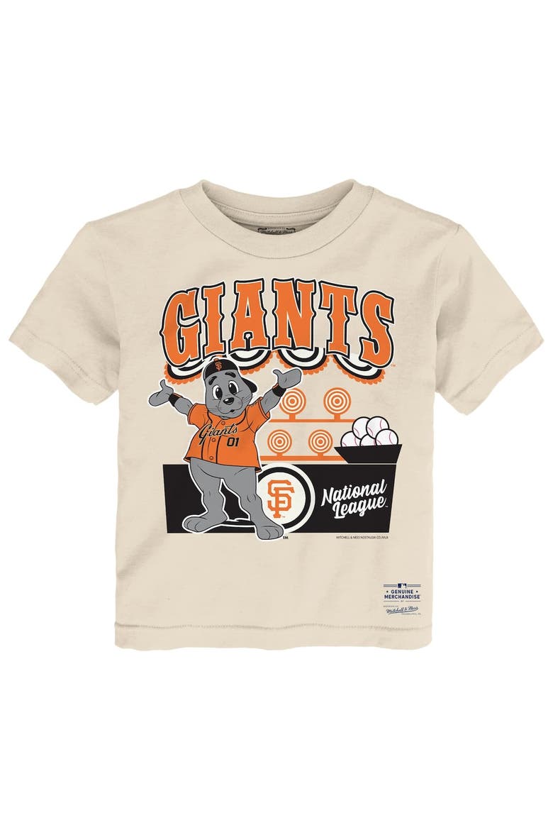 Toddler Mitchell & Ness  Cream San Francisco Giants Step Back Up T-Shirt, Alternate, color, Cream