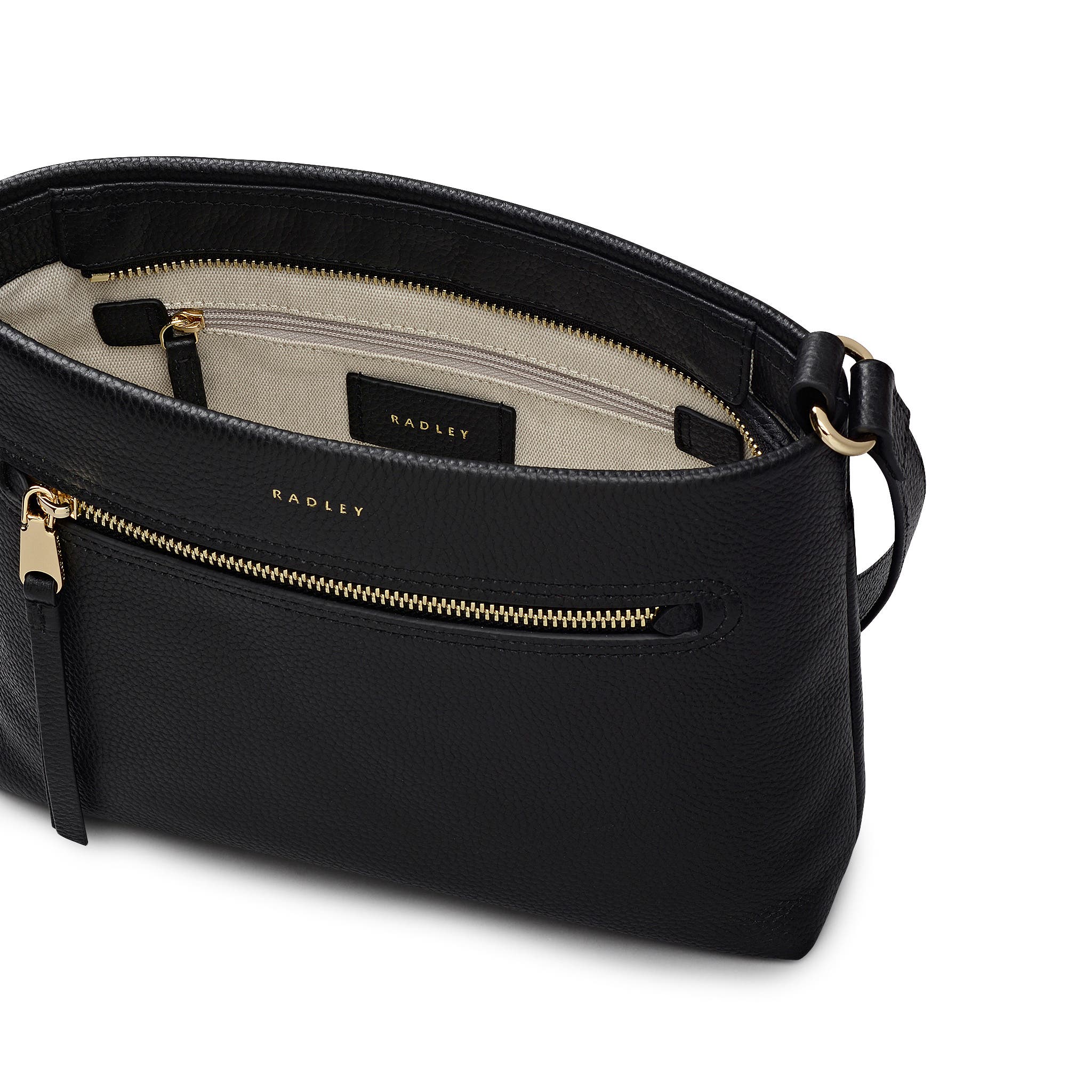 Radley Pickwick Small Ziptop Crossbody Bag, Alternate, color, Black