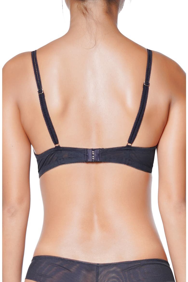 Café Fleur Underwire Bra, Alternate, color, BLACK