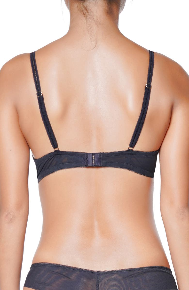 Huit Café Fleur Underwire Bra, Alternate, color, Black