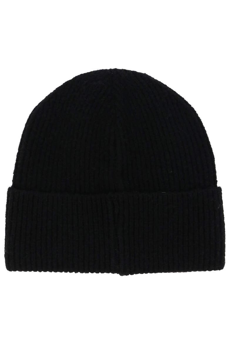 Rib Knit Cuff Beanie, Alternate, color, BLACK