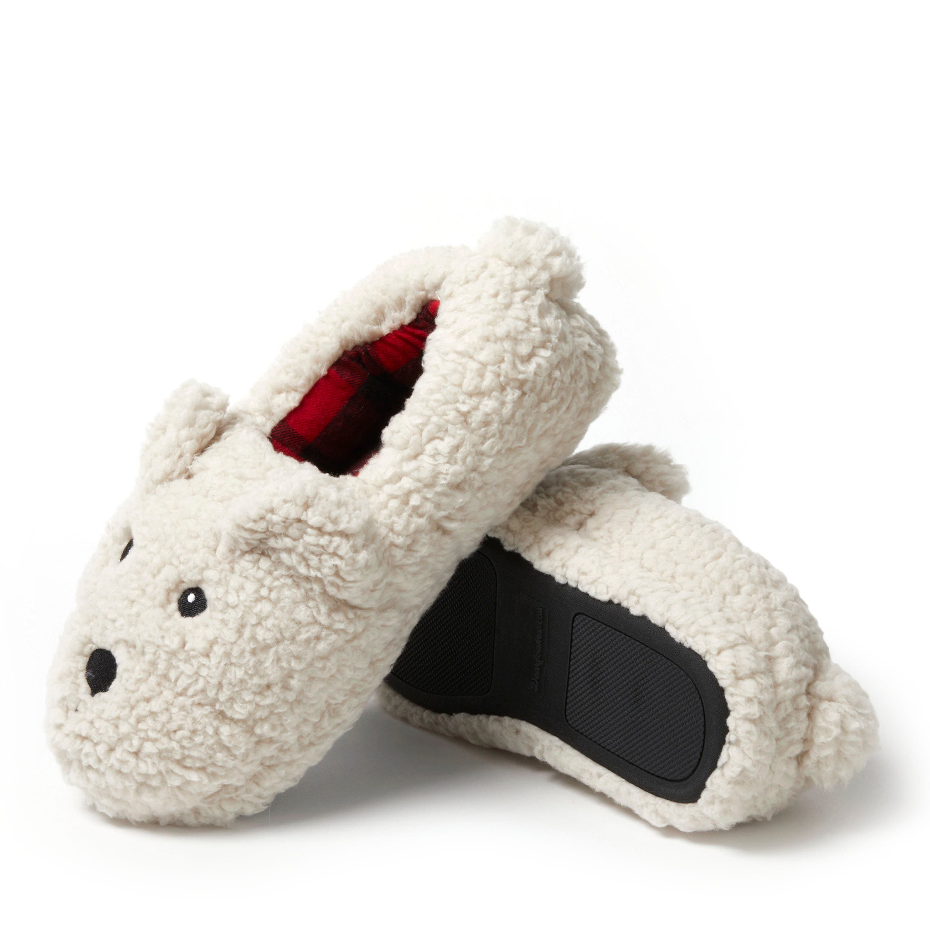 DEARFOAMS Unisex Animal Closed Back Slipper, Alternate, color, Creme Brulee