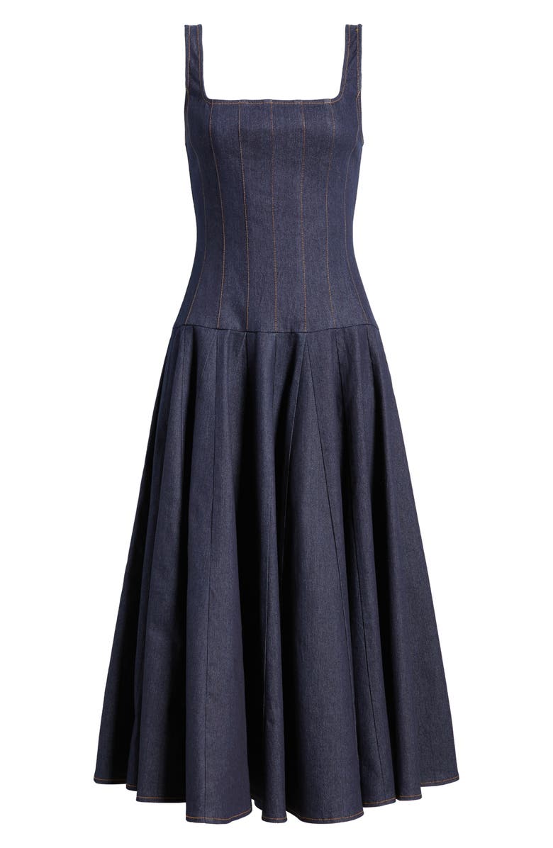 FREEMARKET Sleeveless Denim Maxi Dress, Alternate, color, Denim