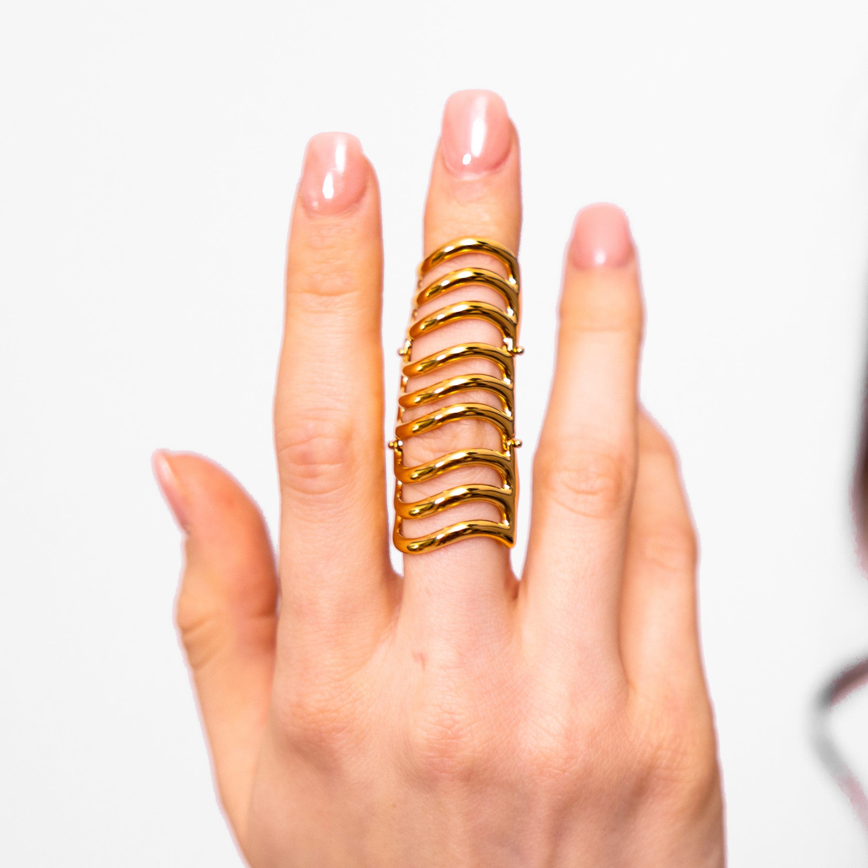 Lucy Quartermaine Waterfall Armour Ring in Gold Vermeil (Women) | Nordstrom