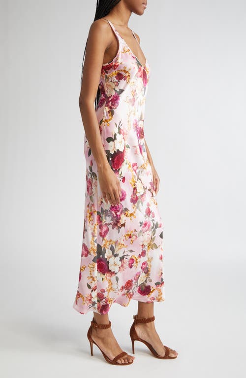 L Agence L'agence Akiya Floral Satin Maxi Dress In Multi