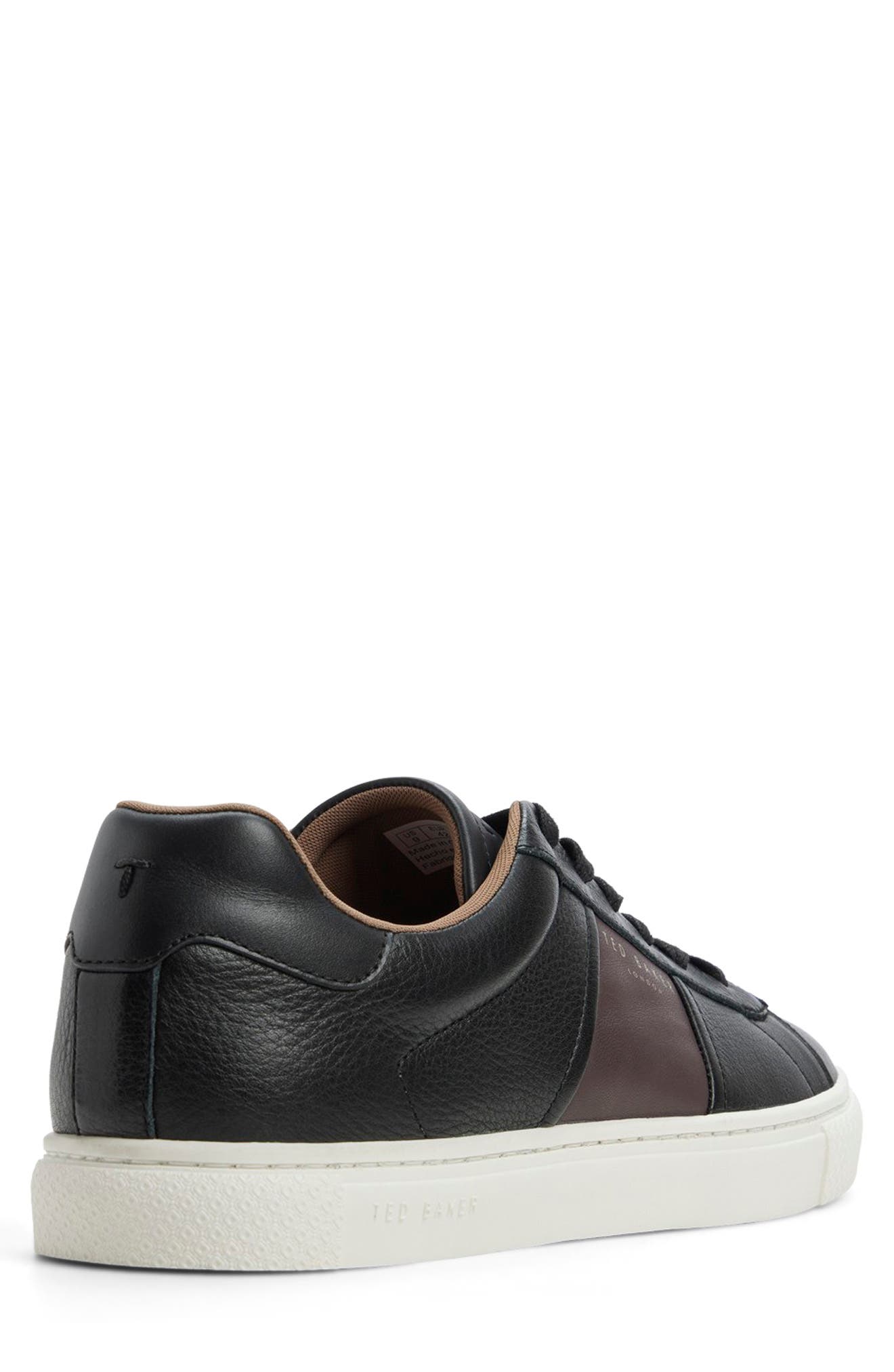 Bradley Leather Sneaker, Alternate, color, BLACK