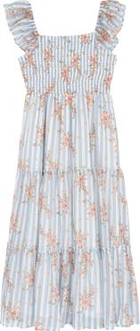 RARE, TOO! Kids' Chiffon Smocked Flutter Dress