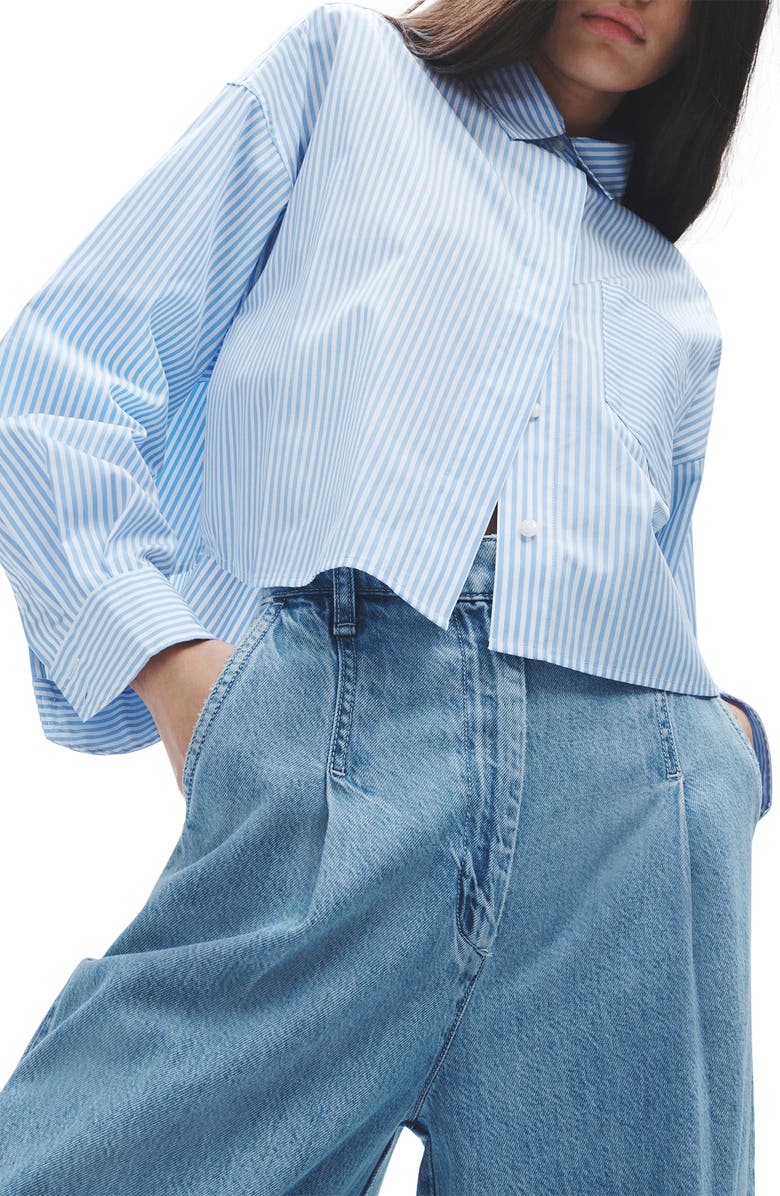 rag & bone Abigale Featherweight Pleated High Waist Baggy Jeans, Alternate, color, Billie