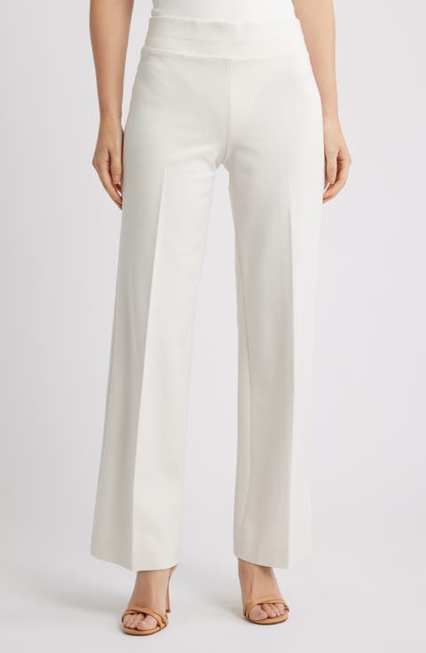 High Waist Wide Leg Pull-On Pants