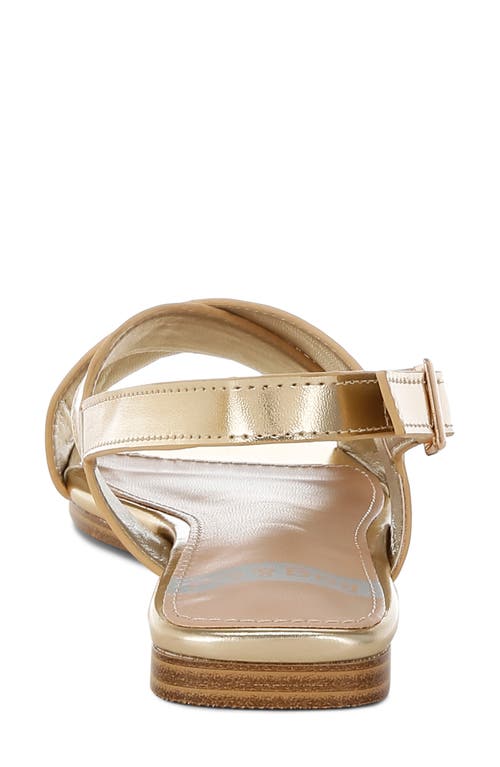 Rag & Co Women's Kanon Metallic Pleather Criss-cross Flats In Gold In Gold
