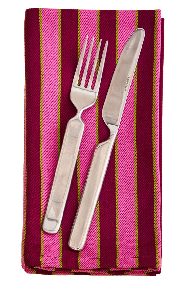 Stripe Napkin, Alternate, color, PAPRIKA