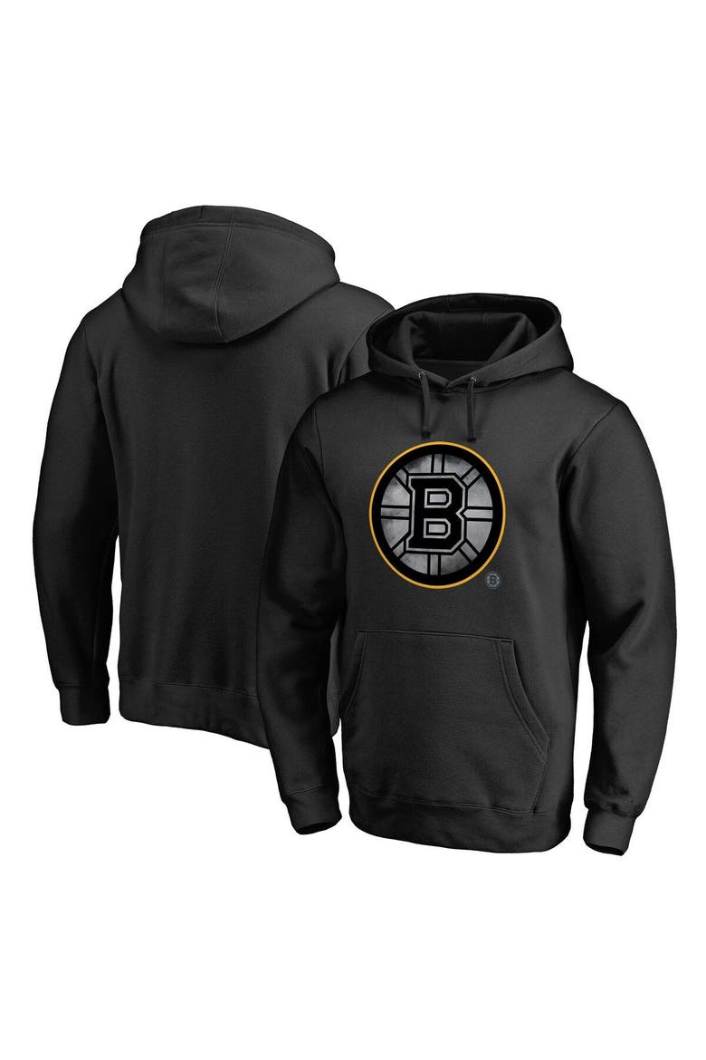 Men's Fanatics Branded Black Boston Bruins Core Smoke Pullover Hoodie, Main, color, Black