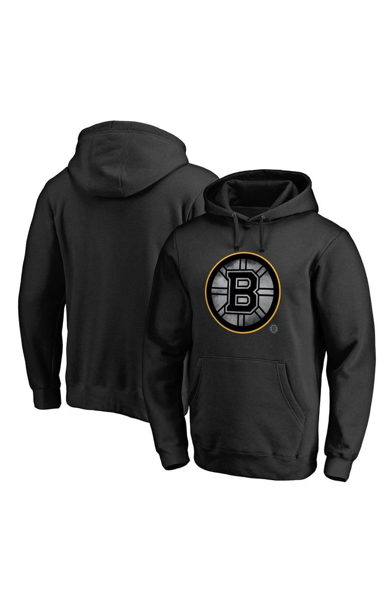 FANATICS Men's Fanatics Branded Black Boston Bruins Core Smoke Pullover Hoodie, Main, color, Black