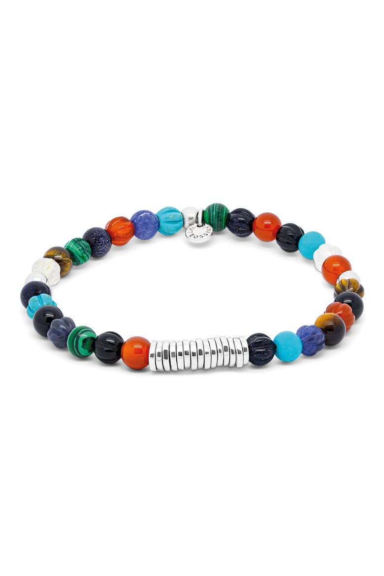 Men's Classic Discs Beaded Bracelet, Main, color, MULTICOLOR