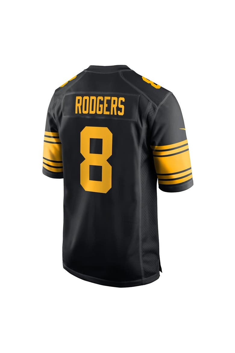 Men's Nike Aaron Rodgers  Black Pittsburgh Steelers Alternate Game Jersey, Alternate, color, Black