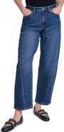 KARL LAGERFELD PARIS Grommet Detail Barrel Leg Jeans