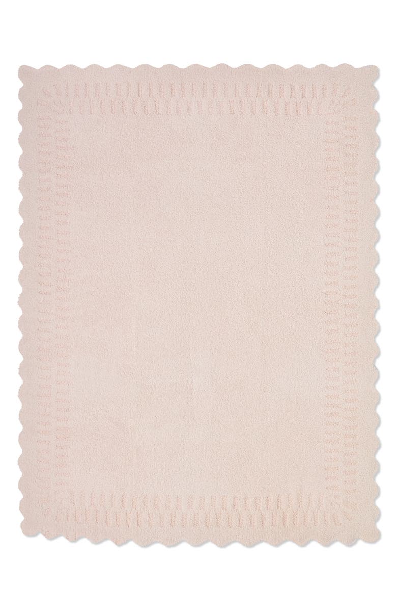 Barefoot Dreams<sup>®</sup> CozyChic<sup>®</sup> Cotton Seashell Texture Stoller Blanket, Alternate, color, Pink