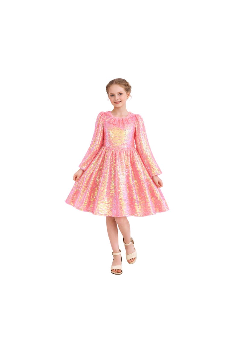 Iridescent Sequin Dress, Main, color, Pink