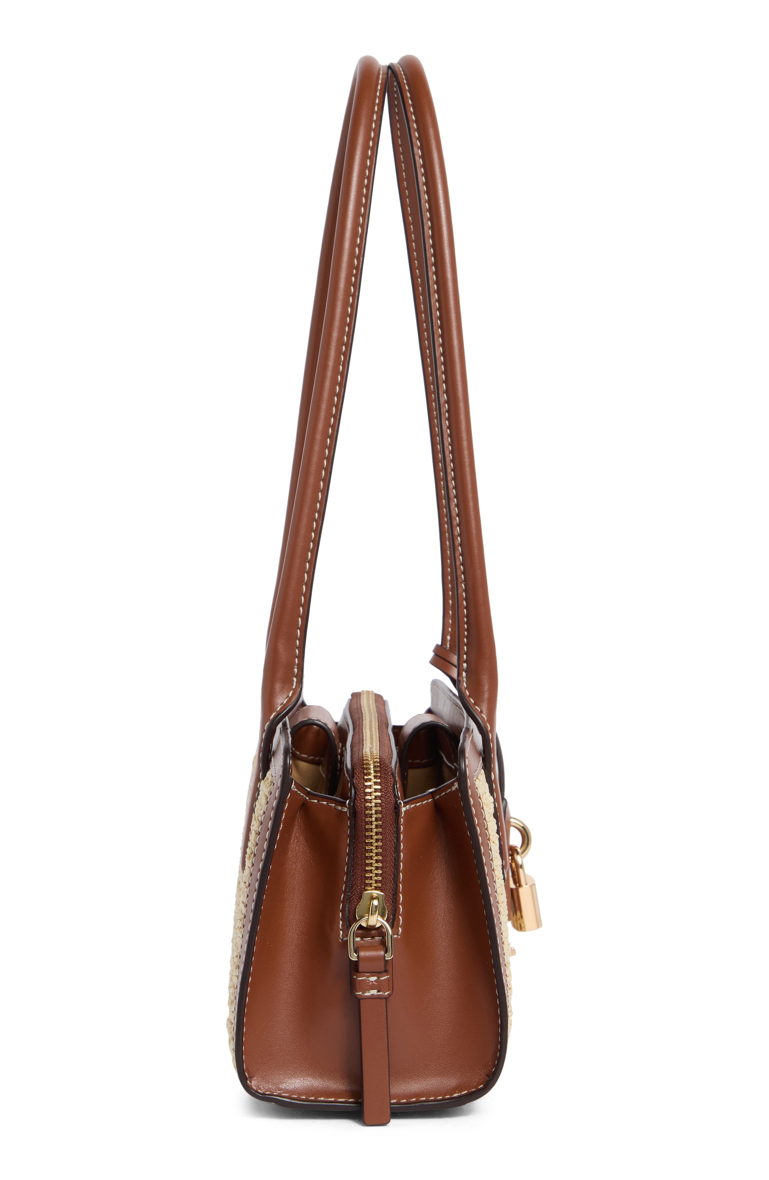 Marc Jacobs Woven Satchel Shoulder Bag, Alternate, color, Natural