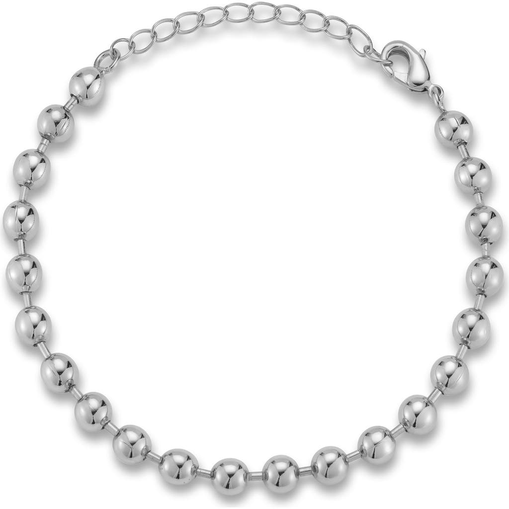 Chloe & Madison Chloe And Madison Ball Chain Bracelet In Silver