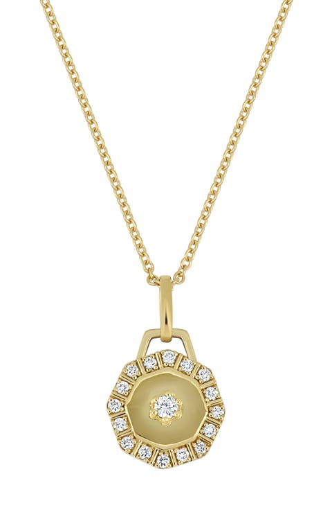 BL Icon Diamond Octagonal Pendant Necklace
