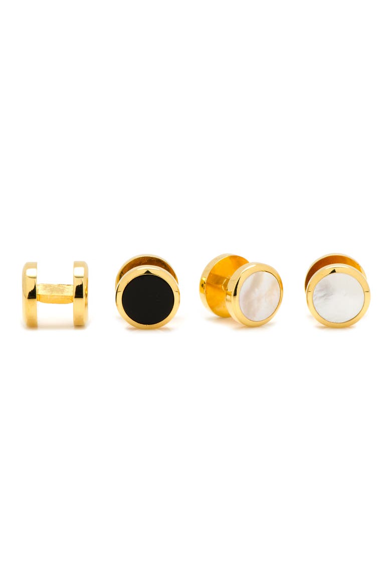 Double Sided Shirt Studs, Alternate, color, METALLIC GOLD